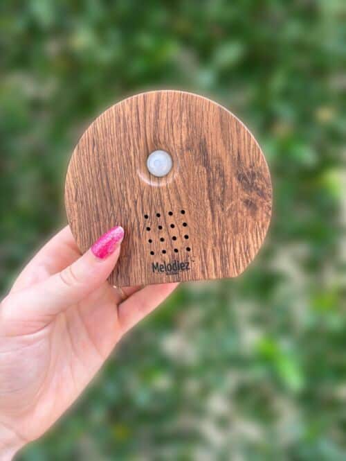 Melodiez vogelhuisje met geluid donker hout