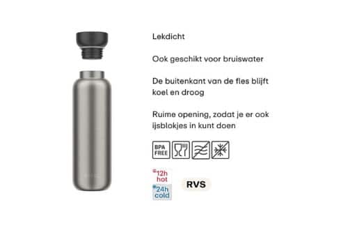 MEPAL Ellipse isoleerfles 500ml vivid blauw