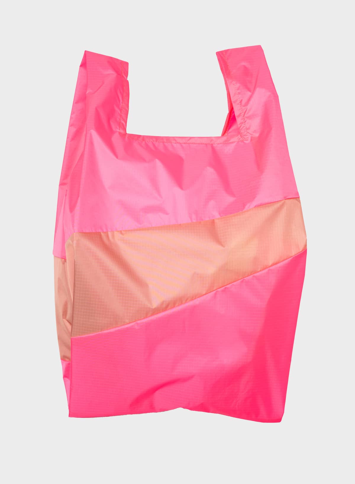 SUSAN BIJL Shopping bag fluo pink & try L