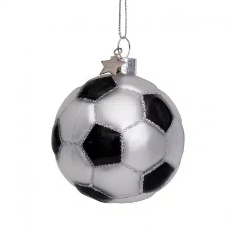 VONDELS kerstbal glitter voetbal