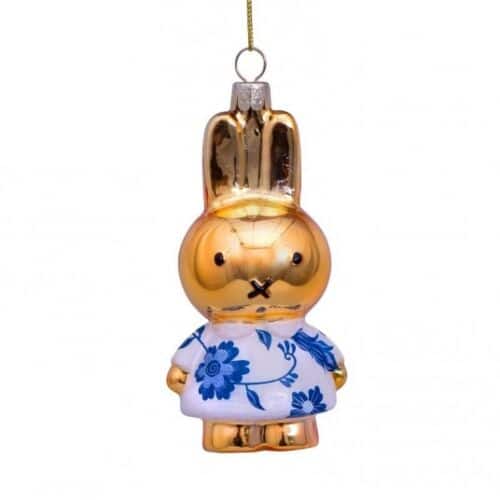 VONDELS Kerstbal Nijntje delfts blauw jurkje