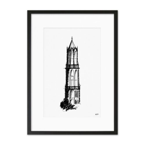 WIJCK. Utrecht 30x40 cm Domtoren schets