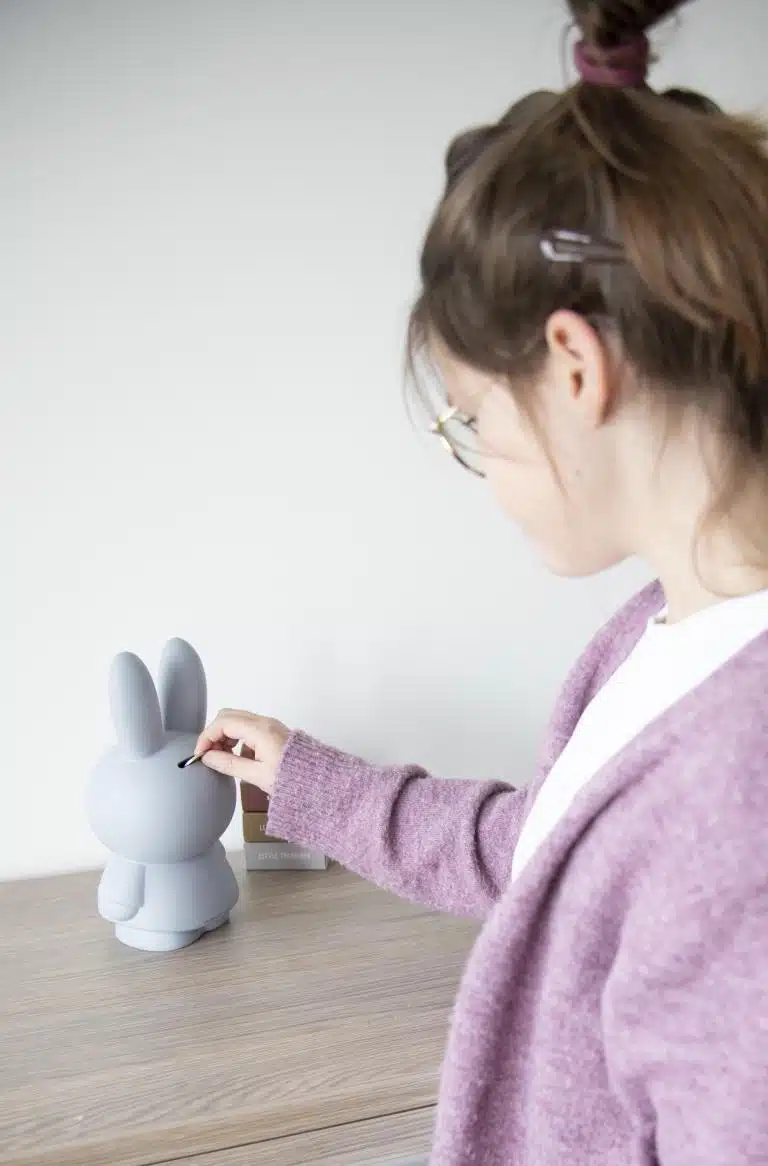 Atelier Pierre Nijntje spaarpot H19cm Silver blue