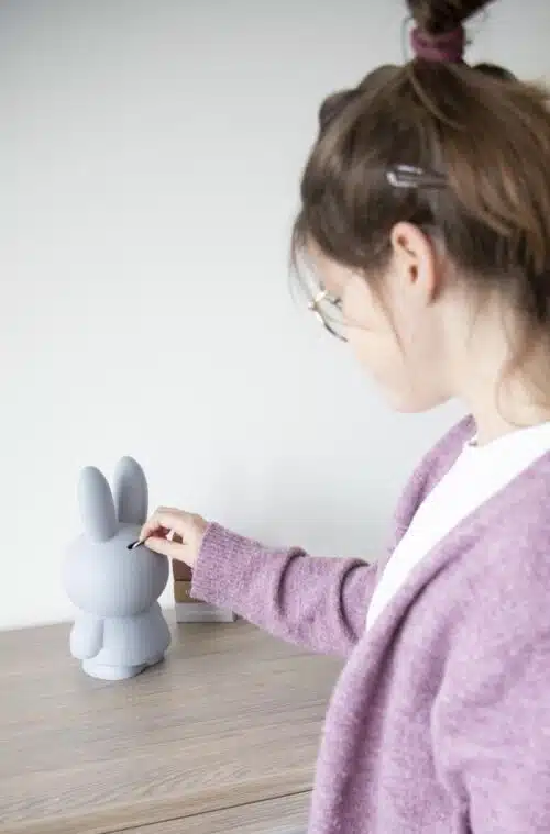 Atelier Pierre Nijntje spaarpot H19cm Silver blue