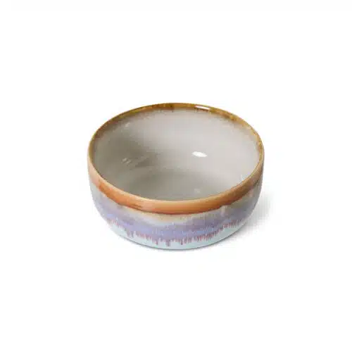 HKliving 70's ceramics dessert bowl ash