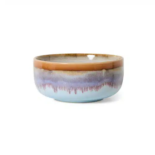 HKliving 70's ceramics dessert bowl ash