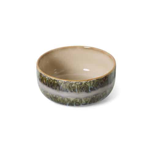 HKliving 70's ceramics dessert bowl fern