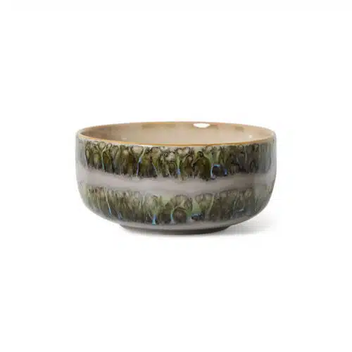 HKliving 70's ceramics dessert bowl fern