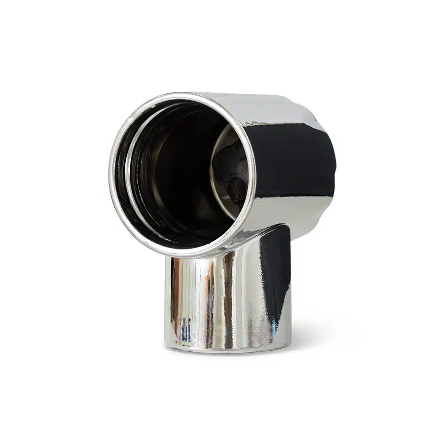 HKliving retro keramieke klok chrome