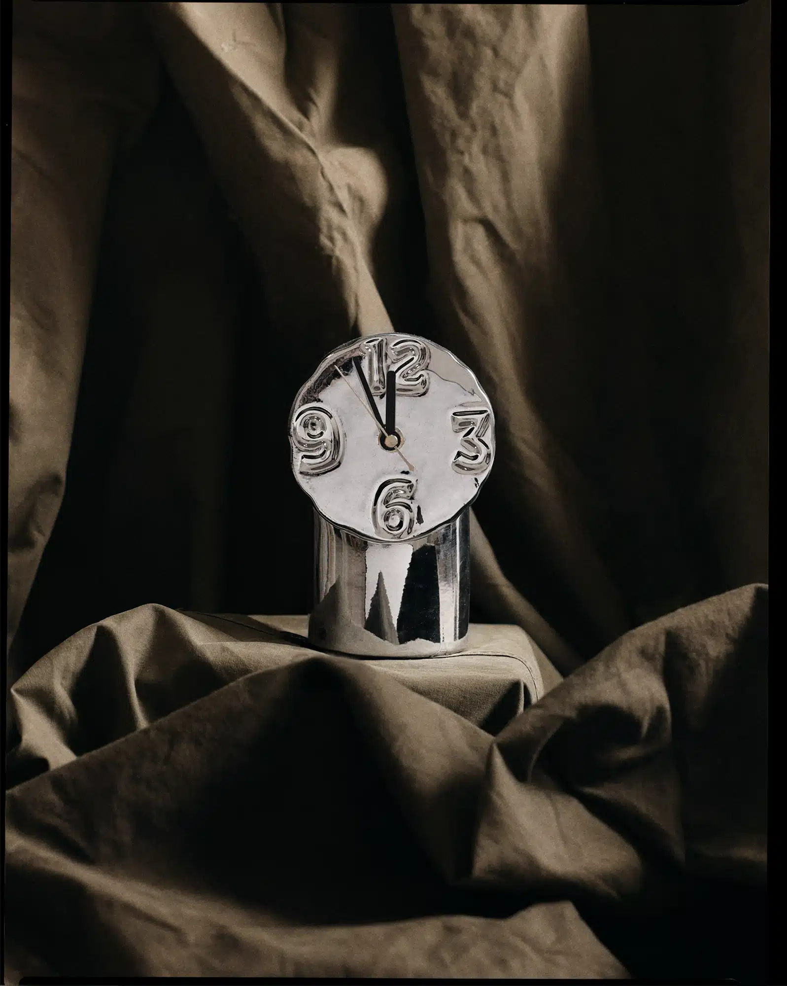 HKliving retro keramieke klok chrome