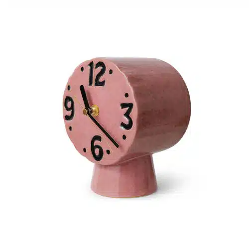 HKliving retro keramieke klok roze