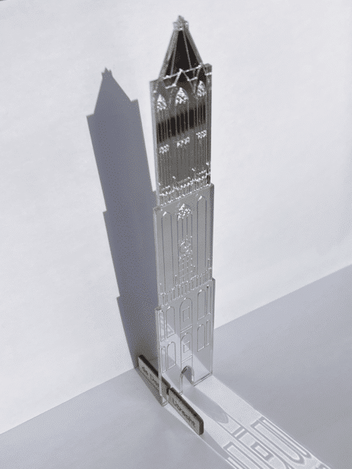 JUDS Plexiglas Domtoren staand 16 cm zilver