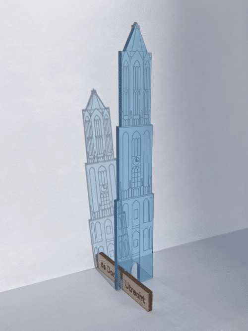 JUDS Plexiglas Domtoren staand 21 cm blauw