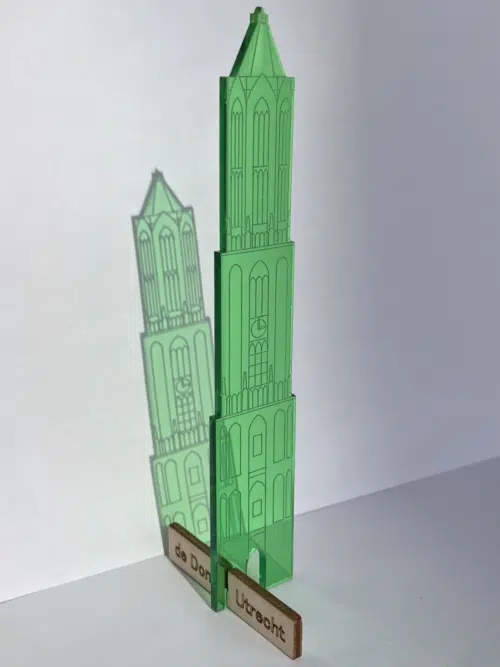JUDS Plexiglas Domtoren staand 21 cm groen