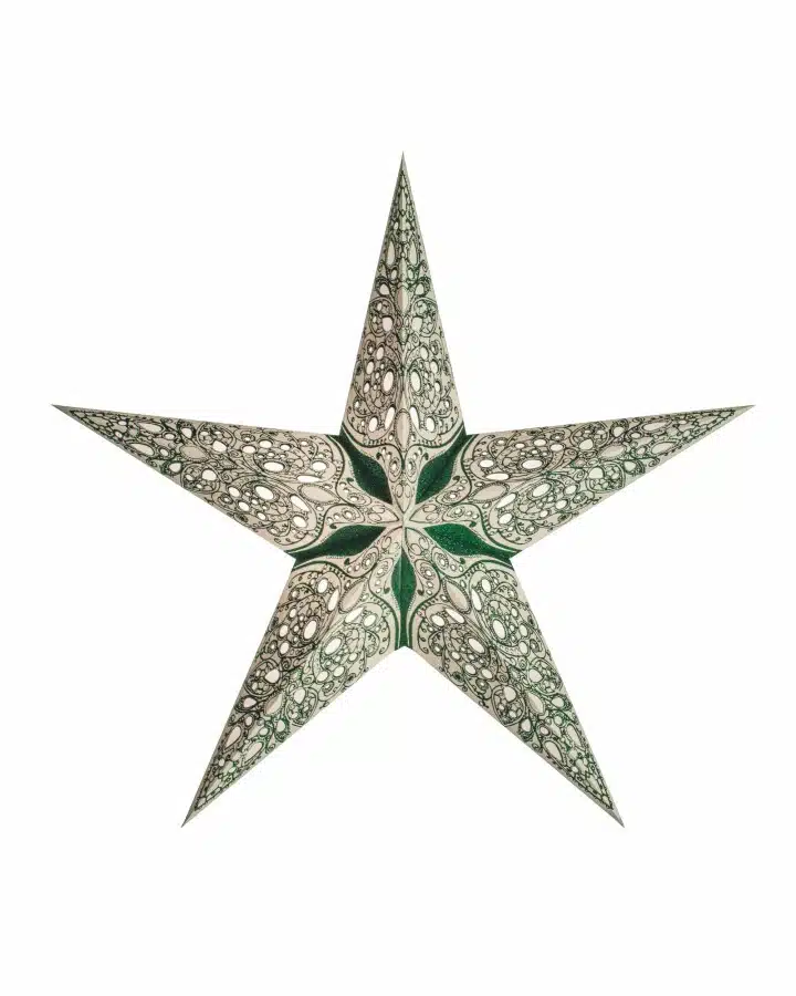 Kerstster lamp raja green