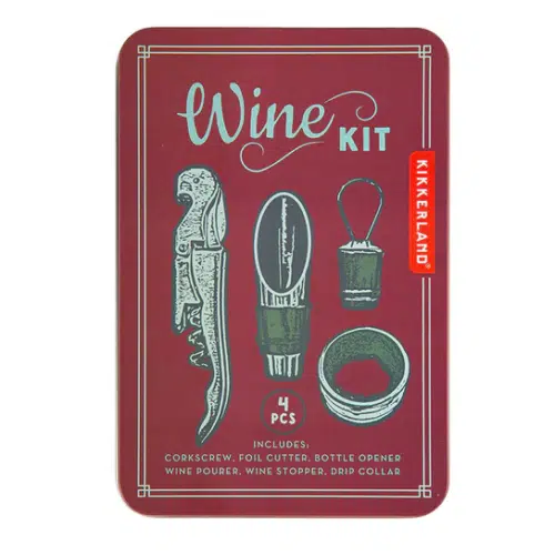 KIKKERLAND Retro wijn kit