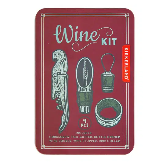KIKKERLAND Retro wijn kit