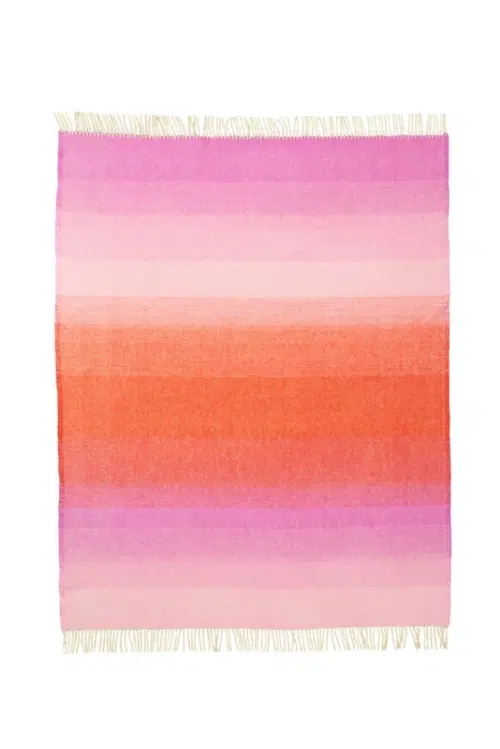 Klippan Plaid Aurora 100% lamswool reddisch pink