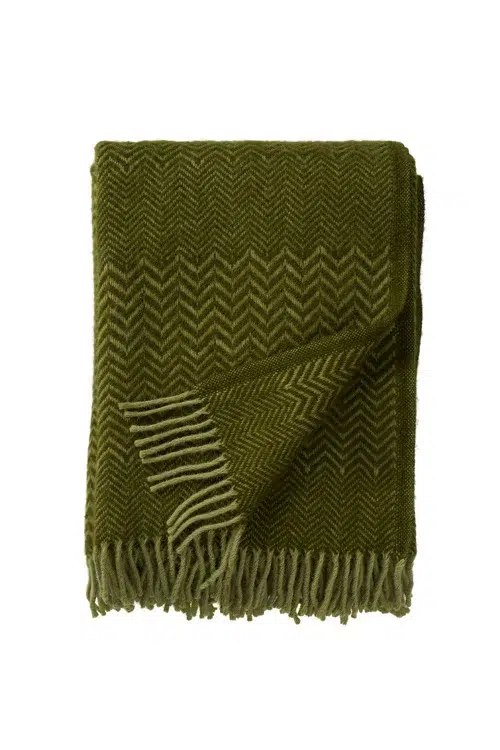 Klippan Plaid Velvet - 100% lamswool basil