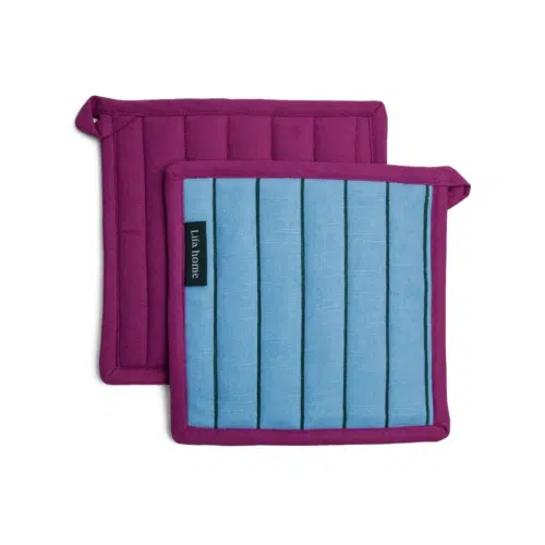 Lifa home Pannenlappen set vivid blauw/groen