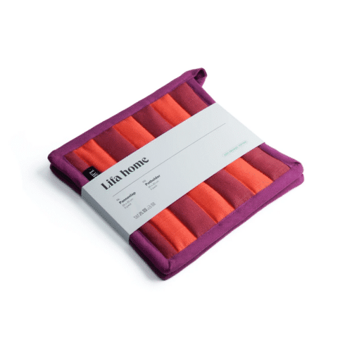 Lifa home Pannenlappen set vivid rood/oranje