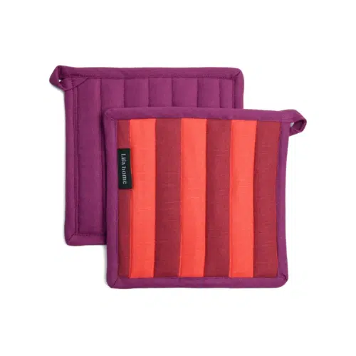 Lifa home Pannenlappen set vivid rood/oranje