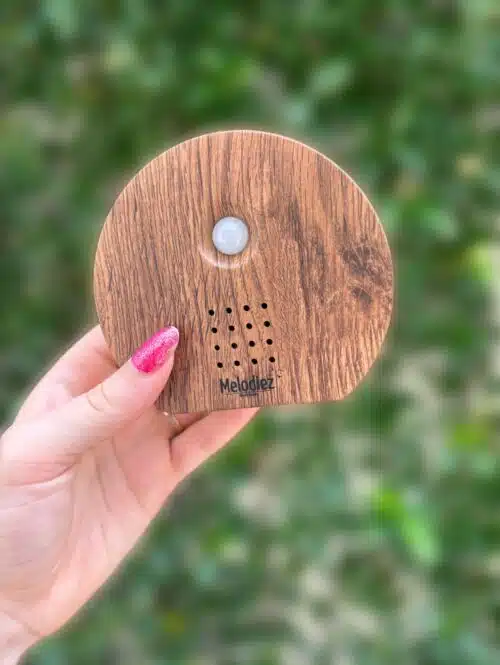 Melodiez vogelhuisje met geluid donker hout