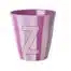 RICE Melamine beker letter Z roze strepen
