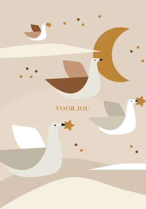 Saskia rasink kaart Voor jou Vogels