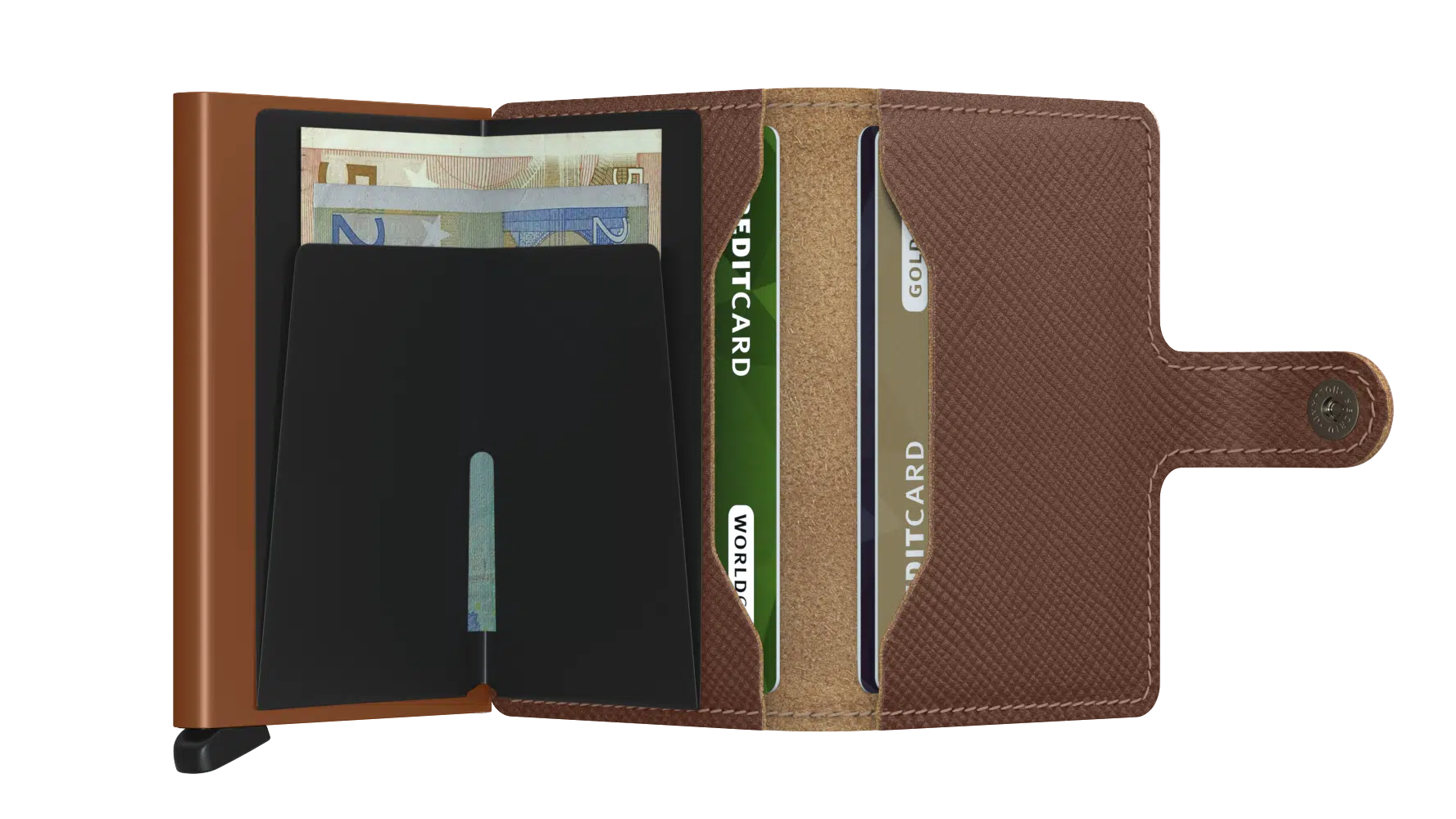 SECRID Miniwallet Saffiano caramel