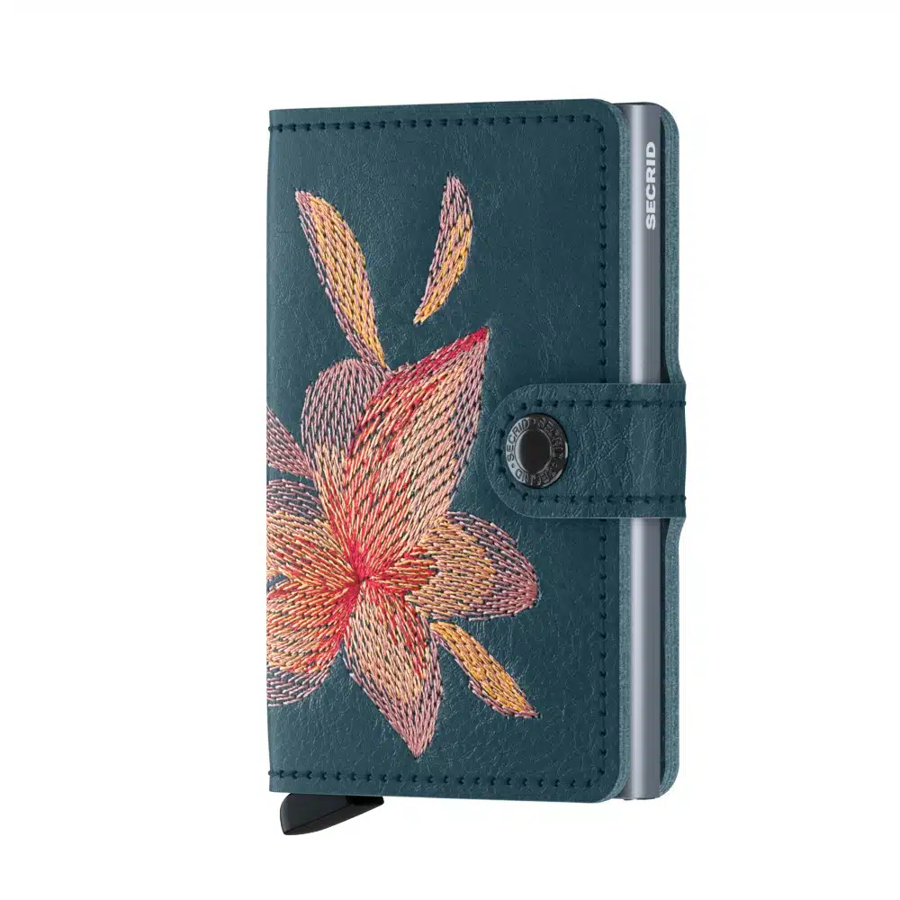 SECRID Miniwallet Stitch linea magnolia petrol