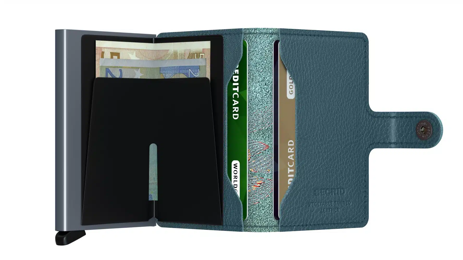 SECRID Miniwallet Stitch linea magnolia petrol