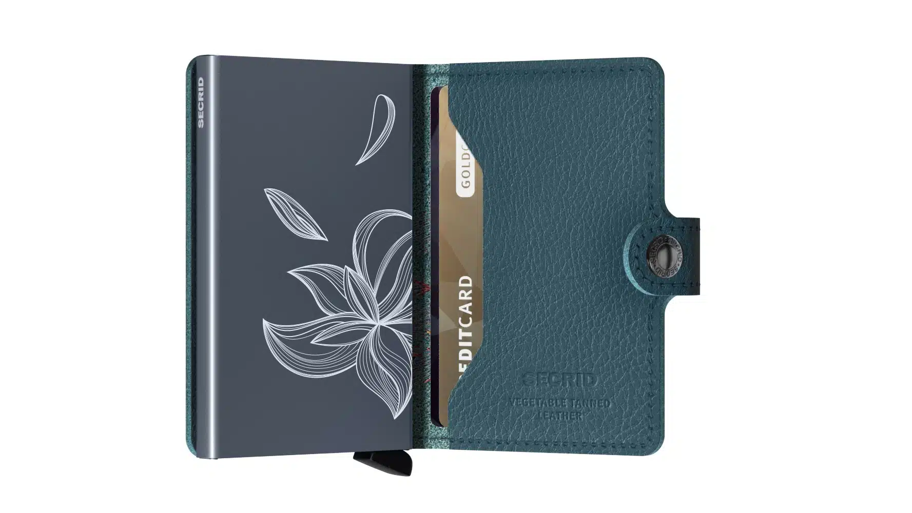SECRID Miniwallet Stitch linea magnolia petrol