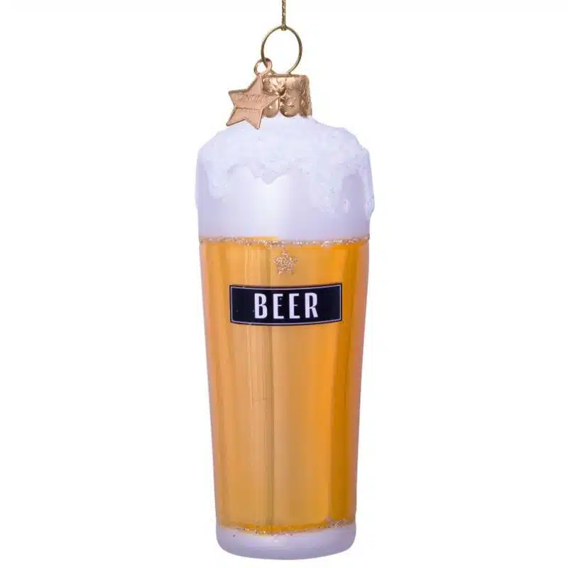 Vondels Glazen kerstbal glas bier