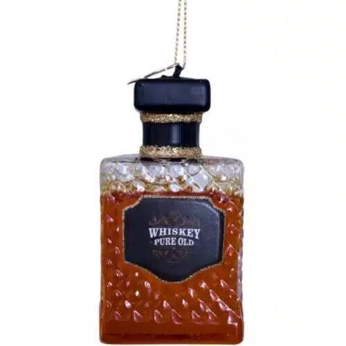 Vondels Glazen kerstbal whiskey fles
