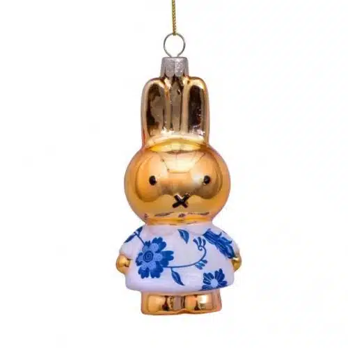 VONDELS Kerstbal Nijntje delfts blauw jurkje