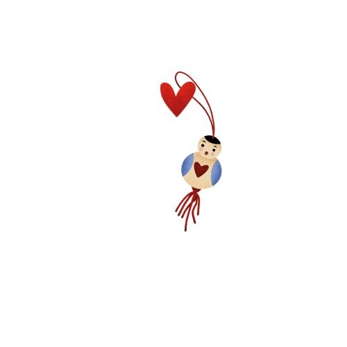 Yon gevouwen kaart gelukspoppetje