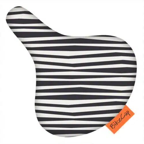 BikeCap zadelhoes zebra stripes black and white