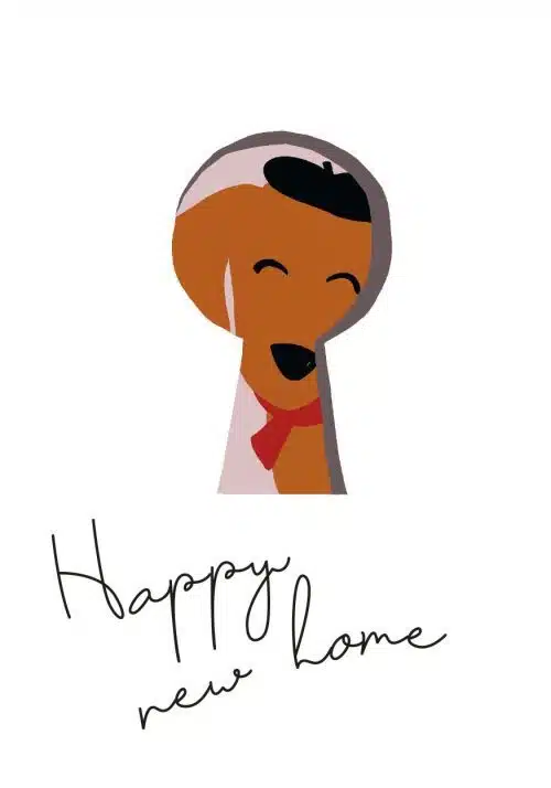 Context cards Gevouwen kaart- la vie est belle new home