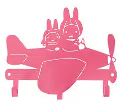 global affairs Nijntje kapstok vliegtuig koraalroze