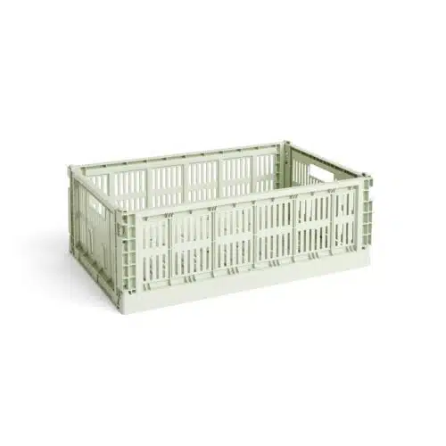 HAY Colour Crate klap- en stapelkrat L mintgroen