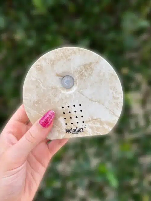 Melodiez vogelhuisje met geluid natuursteen