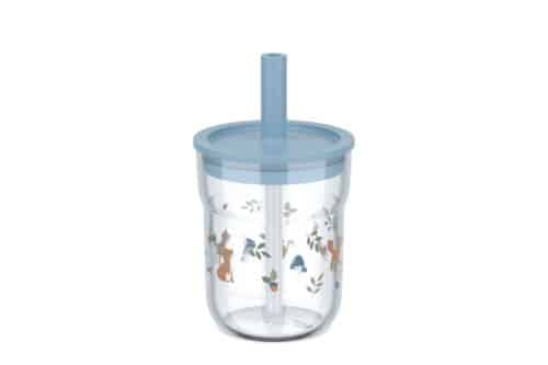 Mepal Kinderglas met rietje Mio 250ml forest friends