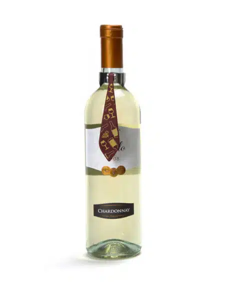 Peleg Design flessen stropdas wijnglasprint