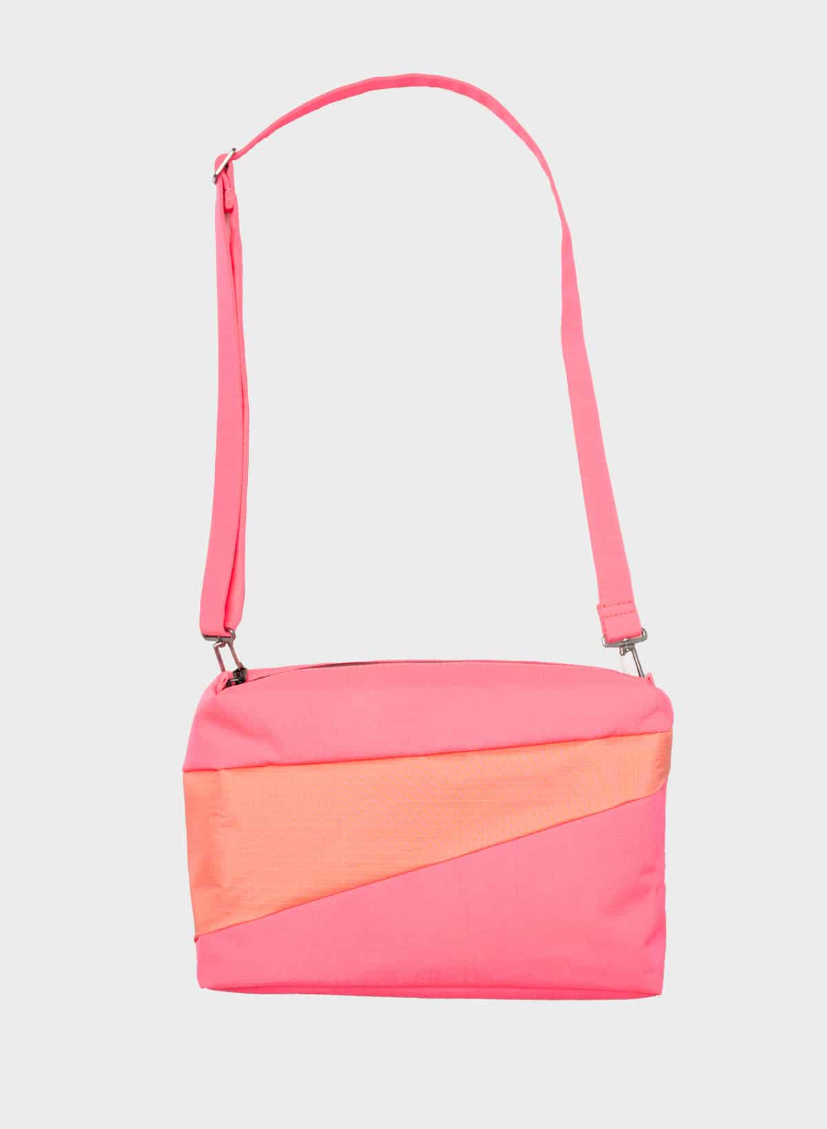 SUSAN BIJL Bum bag fluo pink & coral medium