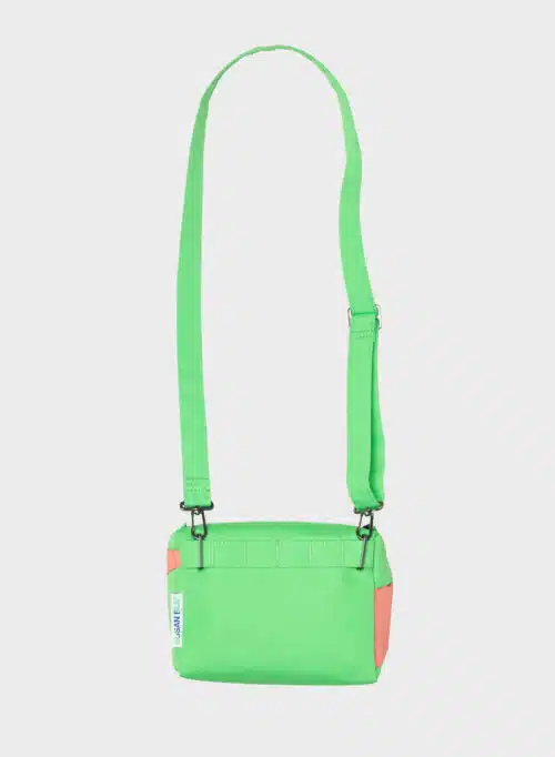 SUSAN BIJL Bum bag greenscreen & coral small