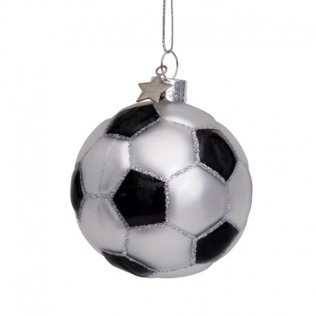VONDELS kerstbal glitter voetbal