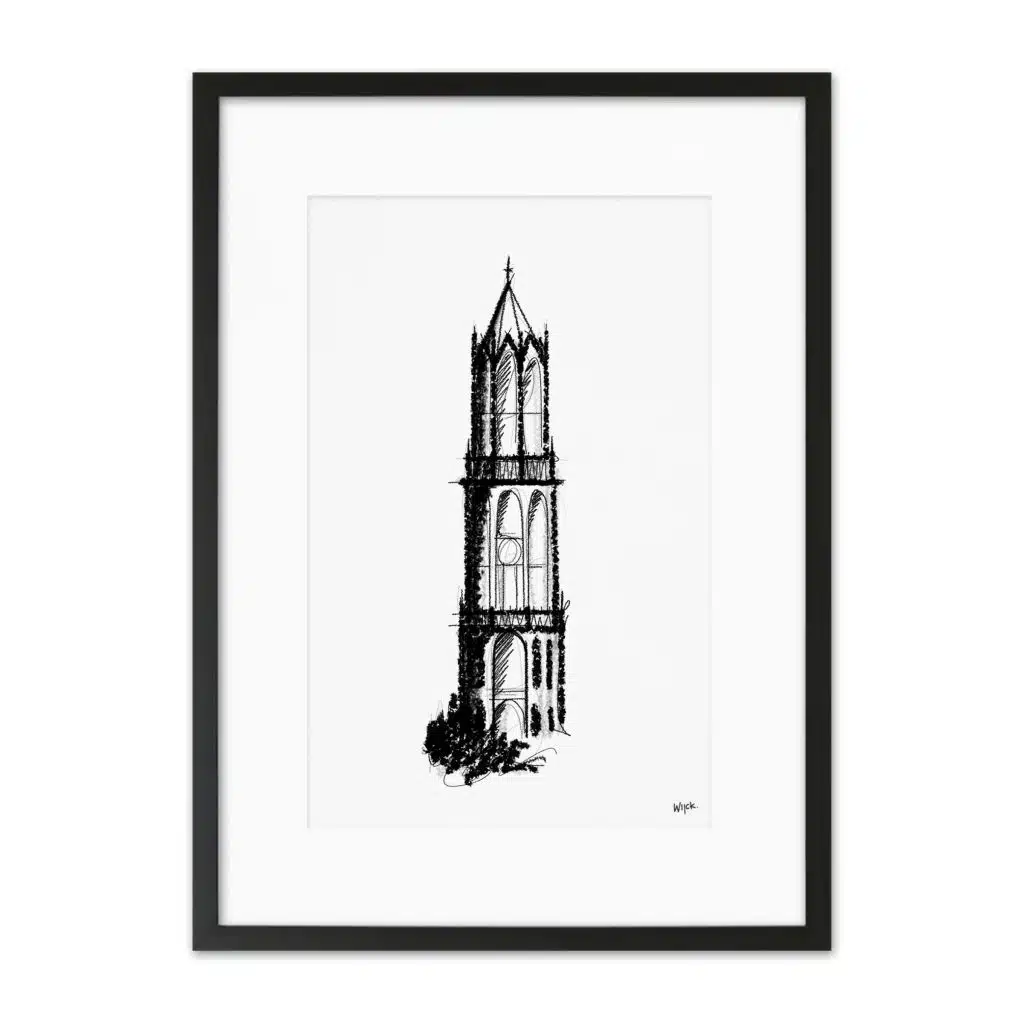 WIJCK. Utrecht 30x40 cm Domtoren schets