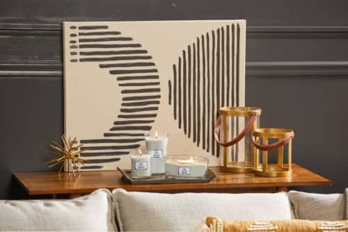 Woodwick Lavender & cedar kaars medium