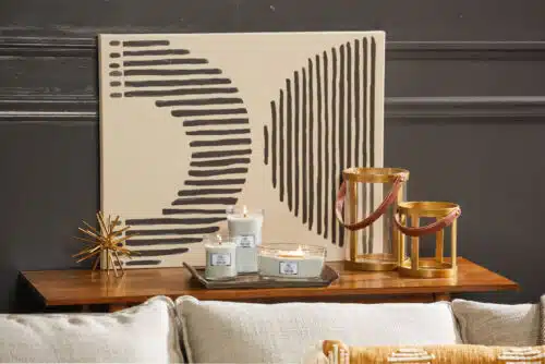 Woodwick Lavender & cedar kaars medium